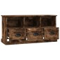 vidaXL Mueble para TV madera contrachapada roble ahumado 100x35x50 cm