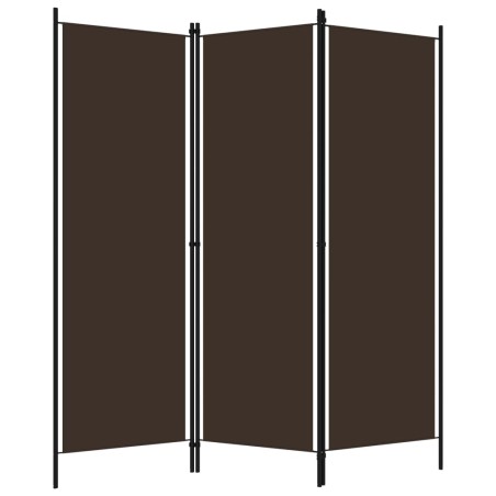 vidaXL Biombo divisor de 3 paneles marrón 150x180 cm
