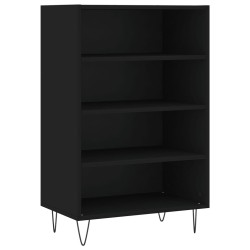 vidaXL Aparador alto madera de ingeniería negro 57x35x90 cm