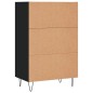 vidaXL Aparador alto madera de ingeniería negro 57x35x90 cm