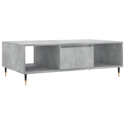 vidaXL Mesa de centro madera de ingeniería gris hormigón 104x60x35 cm