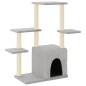 vidaXL Rascador para gatos con postes de sisal gris claro 97,5 cm vidaXL Rascador para gatos con postes de sisal gris claro 97,5 cm