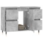 vidaXL Mueble de baño madera de ingeniería gris hormigón 80x33x60 cm vidaXL Mueble de baño madera de ingeniería gris hormigón 80x33x60 cm