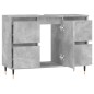 vidaXL Mueble de baño madera de ingeniería gris hormigón 80x33x60 cm vidaXL Mueble de baño madera de ingeniería gris hormigón 80x33x60 cm