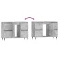 vidaXL Mueble de baño madera de ingeniería gris hormigón 80x33x60 cm vidaXL Mueble de baño madera de ingeniería gris hormigón 80x33x60 cm