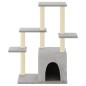 vidaXL Rascador para gatos con postes de sisal gris claro 97,5 cm vidaXL Rascador para gatos con postes de sisal gris claro 97,5 cm
