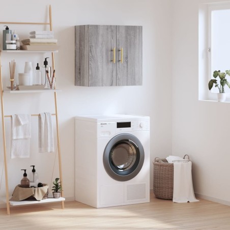 vidaXL Armario de pared madera de ingeniería gris Sonoma 60x31x60 cm