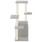 vidaXL Rascador para gatos con postes de sisal gris claro 97,5 cm vidaXL Rascador para gatos con postes de sisal gris claro 97,5 cm