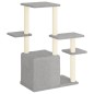 vidaXL Rascador para gatos con postes de sisal gris claro 97,5 cm vidaXL Rascador para gatos con postes de sisal gris claro 97,5 cm
