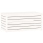vidaXL Baúl de jardín madera maciza de pino blanco 101x50,5x46,5 cm vidaXL Baúl de jardín madera maciza de pino blanco 101x50,5x46,5 cm