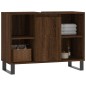 vidaXL Mueble de baño madera de ingeniería roble marrón 80x33x60 cm vidaXL Mueble de baño madera de ingeniería roble marrón 80x33x60 cm