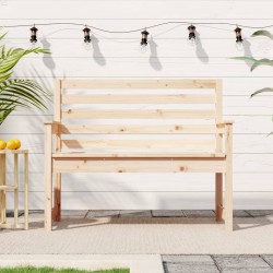 vidaXL Banco de jardín madera maciza de pino 109x48x91,5 cm