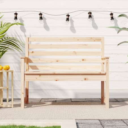 vidaXL Banco de jardín madera maciza de pino 109x48x91,5 cm