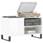 vidaXL Mueble de discos madera de ingeniería blanco brillo 85x38x48 cm vidaXL Mueble de discos madera de ingeniería blanco brillo 85x38x48 cm