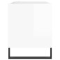vidaXL Mueble de discos madera de ingeniería blanco brillo 85x38x48 cm vidaXL Mueble de discos madera de ingeniería blanco brillo 85x38x48 cm