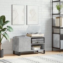 vidaXL Mueble de discos madera de ingeniería gris hormigón 85x38x48 cm