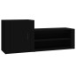 vidaXL Mueble zapatero madera contrachapada negro 130x35x54 cm