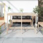 vidaXL Mesa de jardín madera maciza de pino 159,5x82,5x110 cmcm vidaXL Mesa de jardín madera maciza de pino 159,5x82,5x110 cmcm