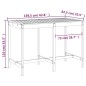vidaXL Mesa de jardín madera maciza de pino 159,5x82,5x110 cmcm vidaXL Mesa de jardín madera maciza de pino 159,5x82,5x110 cmcm