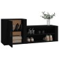 vidaXL Mueble zapatero madera contrachapada negro 130x35x54 cm