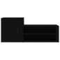 vidaXL Mueble zapatero madera contrachapada negro 130x35x54 cm