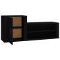 vidaXL Mueble zapatero madera contrachapada negro 130x35x54 cm