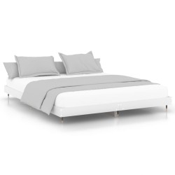 vidaXL Estructura de cama madera contrachapada blanca 160x200 cm