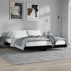 vidaXL Estructura de cama madera contrachapada negra 200x200 cm
