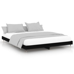 vidaXL Estructura de cama madera contrachapada negra 200x200 cm