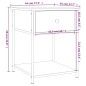 vidaXL Mesita de noche madera de ingeniería roble ahumado 44x45x58 cm vidaXL Mesita de noche madera de ingeniería roble ahumado 44x45x58 cm