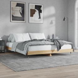 vidaXL Estructura de cama madera contrachapada roble Sonoma 140x200 cm