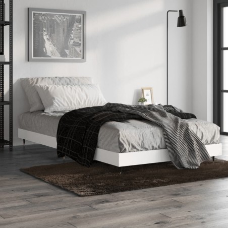 vidaXL Estructura de cama madera contrachapada blanca 90x200 cm