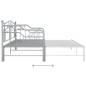 vidaXL Estructura de sofá cama extraíble de metal gris 90x200 cm vidaXL Estructura de sofá cama extraíble de metal gris 90x200 cm