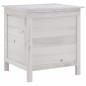 vidaXL Arcón de jardín madera maciza abeto blanco 50x49x56,5 cm vidaXL Arcón de jardín madera maciza abeto blanco 50x49x56,5 cm