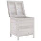 vidaXL Arcón de jardín madera maciza abeto blanco 50x49x56,5 cm vidaXL Arcón de jardín madera maciza abeto blanco 50x49x56,5 cm