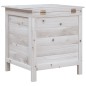 vidaXL Arcón de jardín madera maciza abeto blanco 50x49x56,5 cm vidaXL Arcón de jardín madera maciza abeto blanco 50x49x56,5 cm