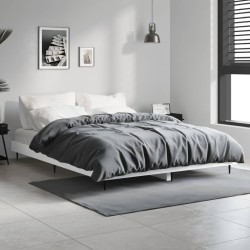 vidaXL Estructura de cama de madera contrachapada blanca 140x190 cm