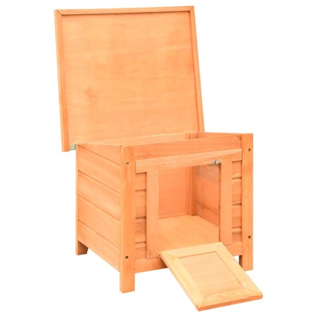 vidaXL Caseta para gatos madera maciza de pino y abeto 50x46x43,5 cm