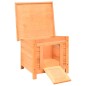 vidaXL Caseta para gatos madera maciza de pino y abeto 50x46x43,5 cm