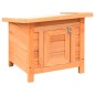vidaXL Caseta para gatos madera maciza de pino y abeto 50x46x43,5 cm