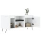 vidaXL Mueble de TV madera de ingeniería blanco brillo 104x35x50 cm
