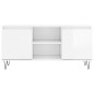 vidaXL Mueble de TV madera de ingeniería blanco brillo 104x35x50 cm