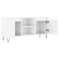 vidaXL Mueble de TV madera de ingeniería blanco brillo 104x35x50 cm