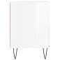 vidaXL Mueble de TV madera de ingeniería blanco brillo 104x35x50 cm