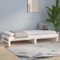 vidaXL Sofá cama extraíble madera maciza de pino blanco 2x(80x200) cm