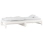 vidaXL Sofá cama extraíble madera maciza de pino blanco 2x(80x200) cm