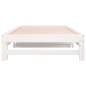 vidaXL Sofá cama extraíble madera maciza de pino blanco 2x(80x200) cm