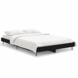 vidaXL Estructura de cama de madera contrachapada negra 120x190 cm