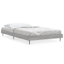 vidaXL Estructura de cama madera contrachapada gris Sonoma 90x190 cm