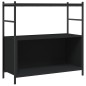 vidaXL Estantería hierro y madera de ingeniería negro 80x30x78,5 cm vidaXL Estantería hierro y madera de ingeniería negro 80x30x78,5 cm
